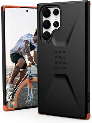 URBAN ARMOR GEAR Galaxy S22 Ultra Shockproof Case, Civilian Black, UAG-GLXS22ULT-C-BK