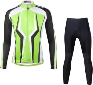 Uriah Women's Bicycle Jersey Long Sleeve 3D Gel Padded Pants Thermal Fleece Sets Tights