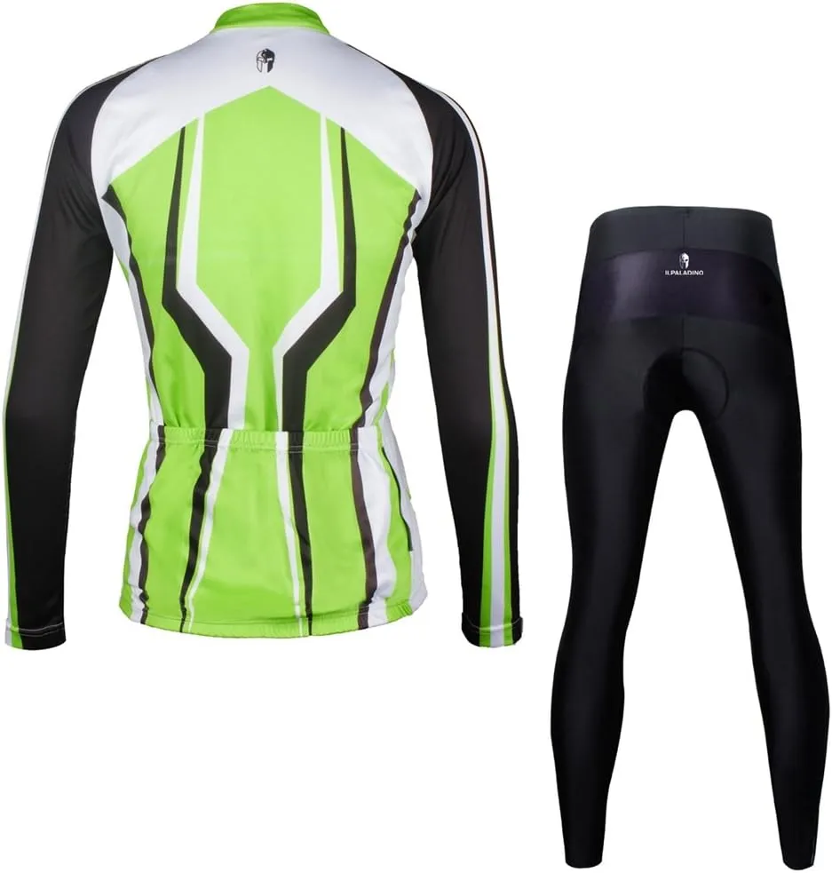 Uriah Women's Bicycle Jersey Long Sleeve 3D Gel Padded Pants Thermal Fleece Sets Tights