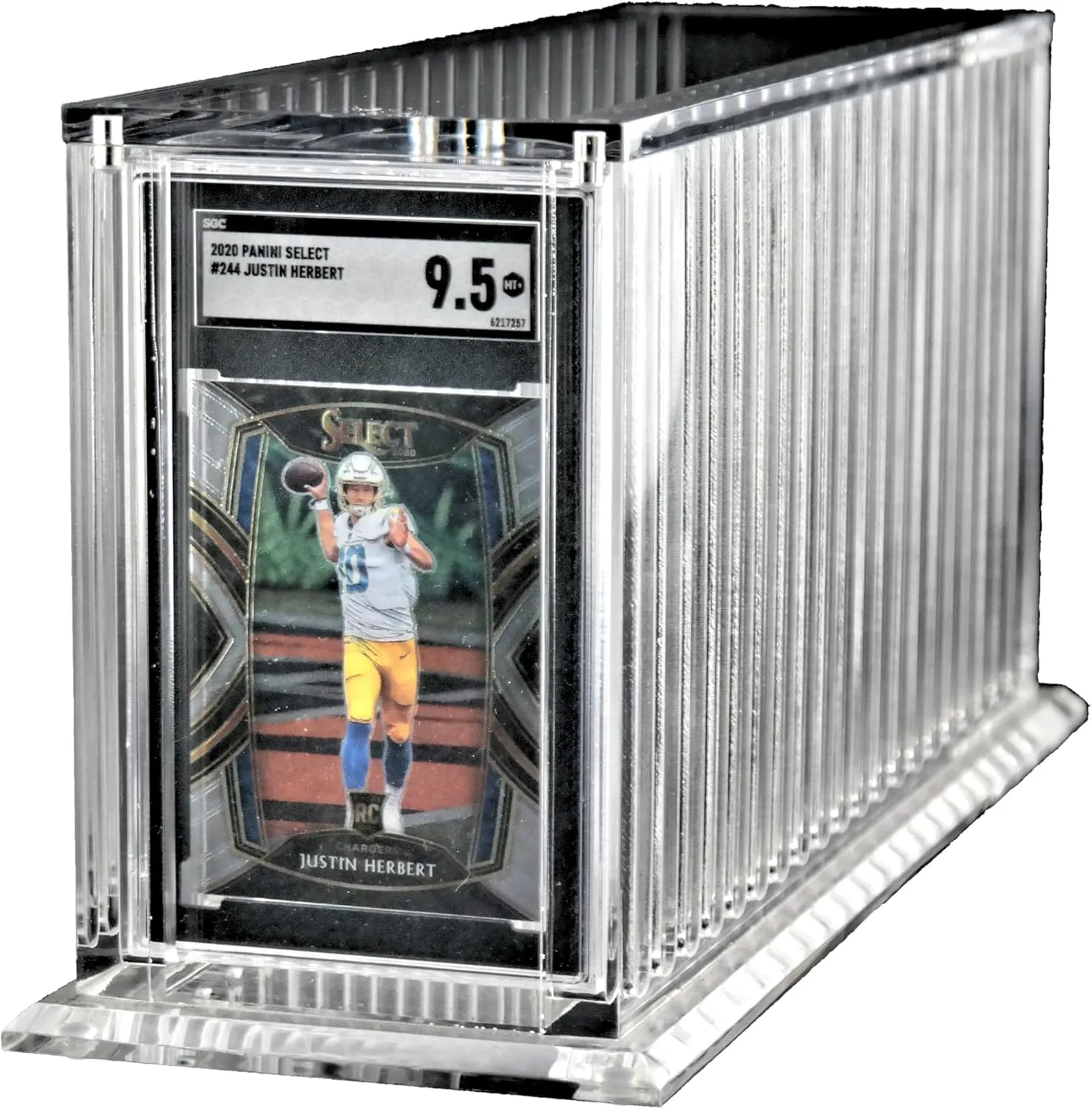 Ursae Minoris Top-Load Deluxe Acrylic Sports/Collectible Graded PSA, FGS, SGC, Beckett Twenty Card Rail Display Case
