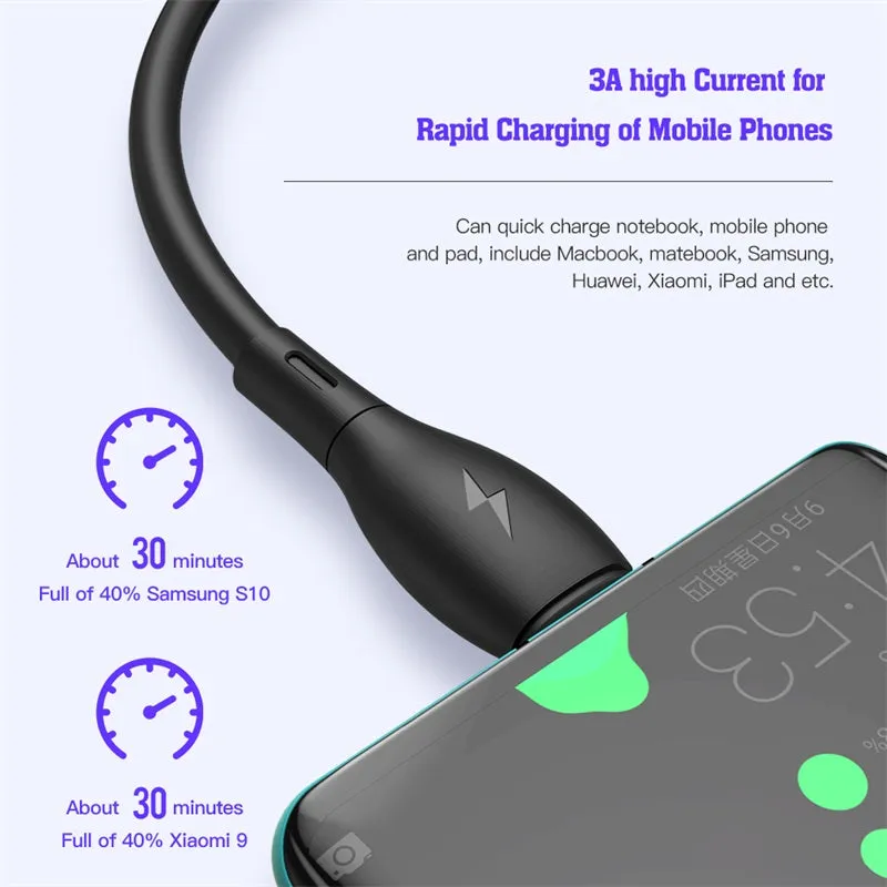 USB-C PD 60W 3A Fast Charging Cable