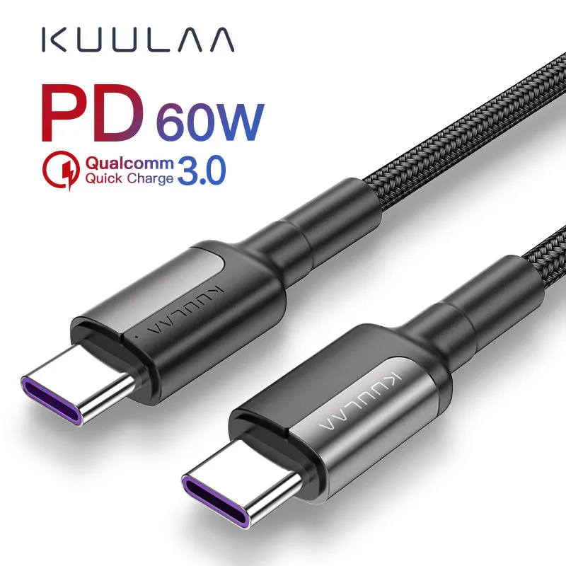 USB-C PD 60W 3A Fast Charging Cable