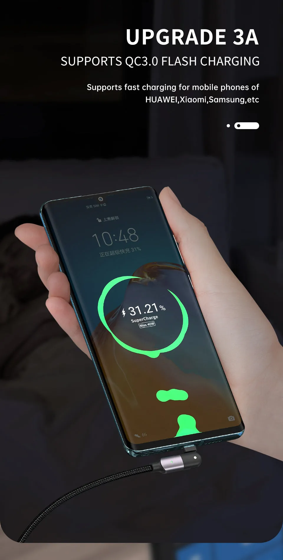 USB-C PD 60W 3A Fast Charging Cable