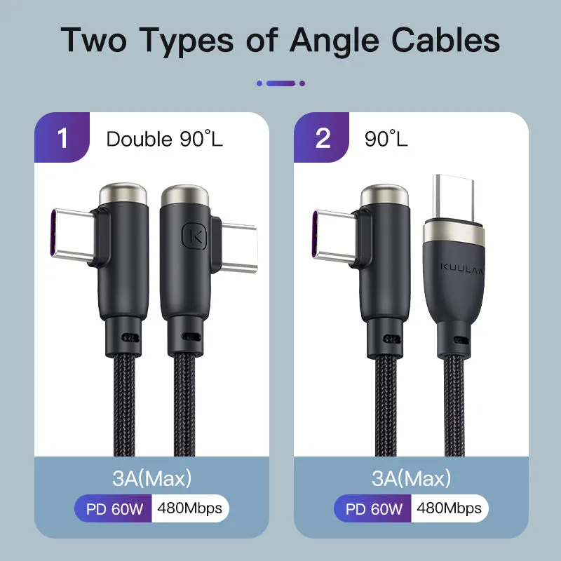 USB-C PD 60W 3A Fast Charging Cable