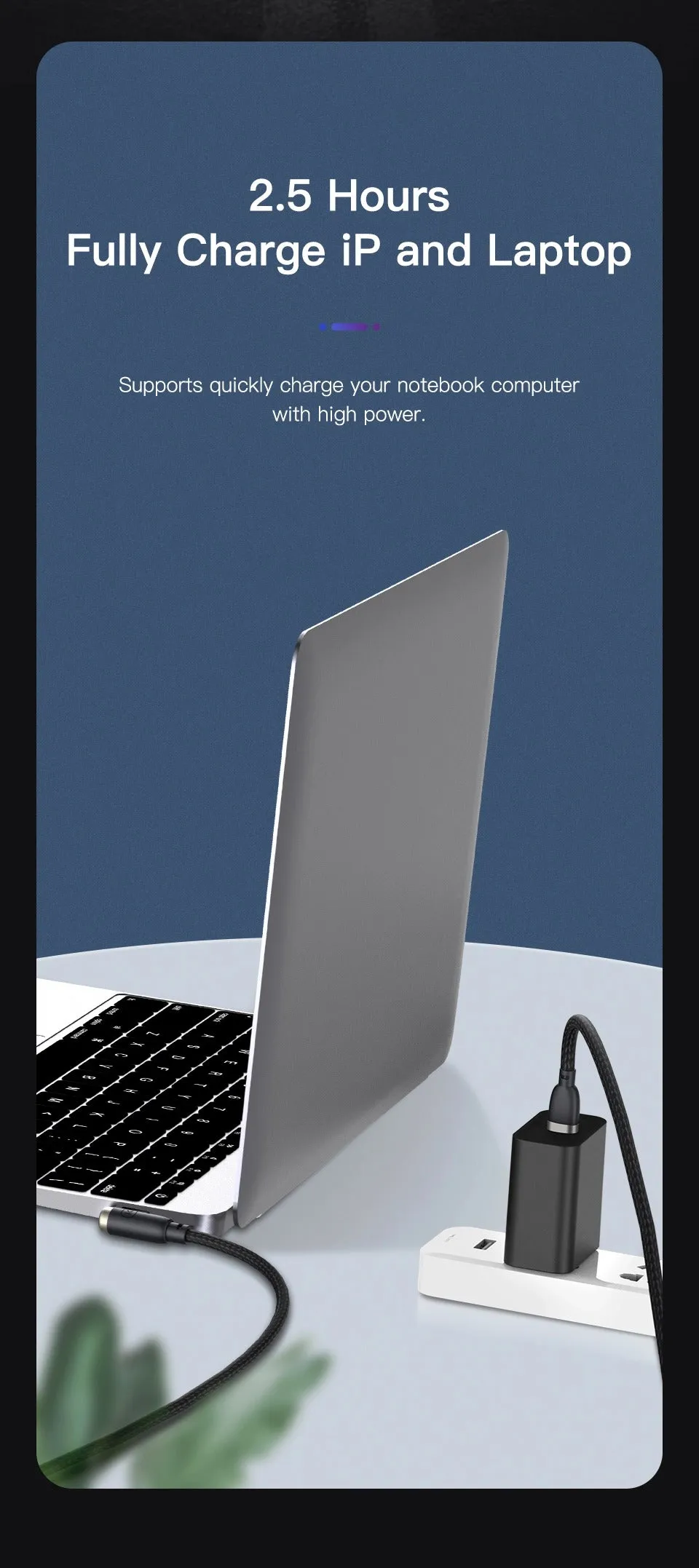 USB-C PD 60W 3A Fast Charging Cable