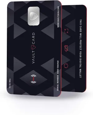 VAULTCARD - RFID Blocking & Jamming Credit & Debit Card Protection for Wallet and Passport - Superior NFC Anti-Theft, Patented Multi-Card Defense