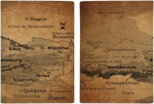 Vintage Maps of Argentina Passport Protector,Passport Case for Men And Women Pu Leather Wallet Bifold