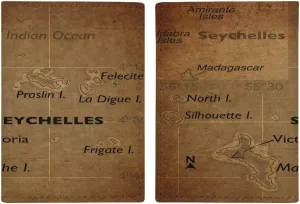 Vintage Maps of Barbados Passport Protector,Passport Case for Men And Women Pu Leather Wallet Bifold