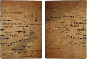 Vintage Maps of Barbados Passport Protector,Passport Case for Men And Women Pu Leather Wallet Bifold