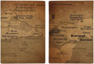 Vintage Maps of Burundi Passport Protector,Passport Case for Men And Women Pu Leather Wallet Bifold