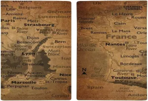 Vintage Maps of Burundi Passport Protector,Passport Case for Men And Women Pu Leather Wallet Bifold