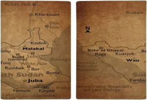 Vintage Maps of Chile Passport Protector,Passport Case for Men And Women Pu Leather Wallet Bifold