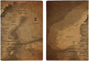 Vintage Maps of Chile Passport Protector,Passport Case for Men And Women Pu Leather Wallet Bifold