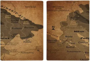 Vintage Maps of China Passport Protector,Passport Case for Men And Women Pu Leather Wallet Bifold