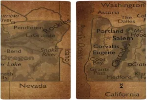 Vintage Maps of Connecticut Passport Protector,Passport Case for Men And Women Pu Leather Wallet Bifold
