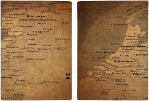 Vintage Maps of Democratic Republic Of The Congo Passport Protector,Passport Case for Men And Women Pu Leather Wallet Bifold