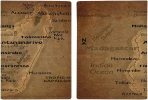 Vintage Maps of Democratic Republic Of The Congo Passport Protector,Passport Case for Men And Women Pu Leather Wallet Bifold