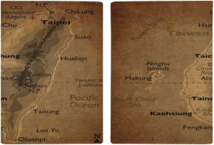 Vintage Maps of Democratic Republic Of The Congo Passport Protector,Passport Case for Men And Women Pu Leather Wallet Bifold