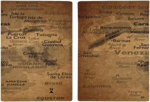 Vintage Maps of Democratic Republic Of The Congo Passport Protector,Passport Case for Men And Women Pu Leather Wallet Bifold