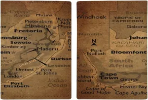 Vintage Maps of Guadeloupe Passport Protector,Passport Case for Men And Women Pu Leather Wallet Bifold