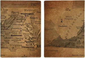 Vintage Maps of Hawaii Passport Protector,Passport Case for Men And Women Pu Leather Wallet Bifold
