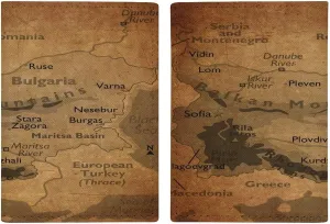 Vintage Maps of Lesotho Passport Protector,Passport Case for Men And Women Pu Leather Wallet Bifold