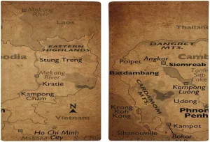 Vintage Maps of Lesotho Passport Protector,Passport Case for Men And Women Pu Leather Wallet Bifold