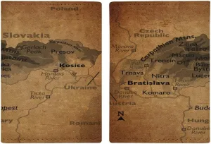 Vintage Maps of Panama Passport Protector,Passport Case for Men And Women Pu Leather Wallet Bifold