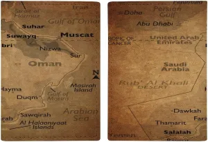 Vintage Maps of Panama Passport Protector,Passport Case for Men And Women Pu Leather Wallet Bifold