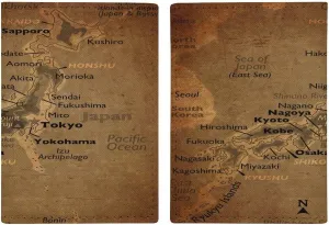 Vintage Maps of Papua New Guinea Passport Protector,Passport Case for Men And Women Pu Leather Wallet Bifold