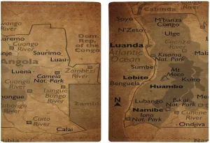 Vintage Maps of Papua New Guinea Passport Protector,Passport Case for Men And Women Pu Leather Wallet Bifold