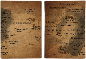 Vintage Maps of Saint Lucia Passport Protector,Passport Case for Men And Women Pu Leather Wallet Bifold