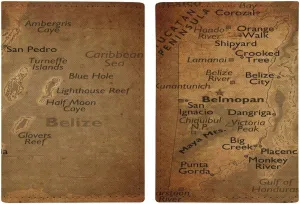 Vintage Maps of Saint Lucia Passport Protector,Passport Case for Men And Women Pu Leather Wallet Bifold
