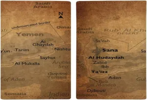 Vintage Maps of Saint Lucia Passport Protector,Passport Case for Men And Women Pu Leather Wallet Bifold