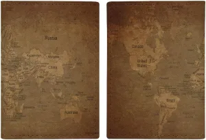 Vintage Maps of Singapore Passport Protector,Passport Case for Men And Women Pu Leather Wallet Bifold