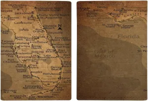 Vintage Maps of Wyoming Passport Protector,Passport Case for Men And Women Pu Leather Wallet Bifold