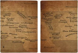 Vintage Maps of Wyoming Passport Protector,Passport Case for Men And Women Pu Leather Wallet Bifold