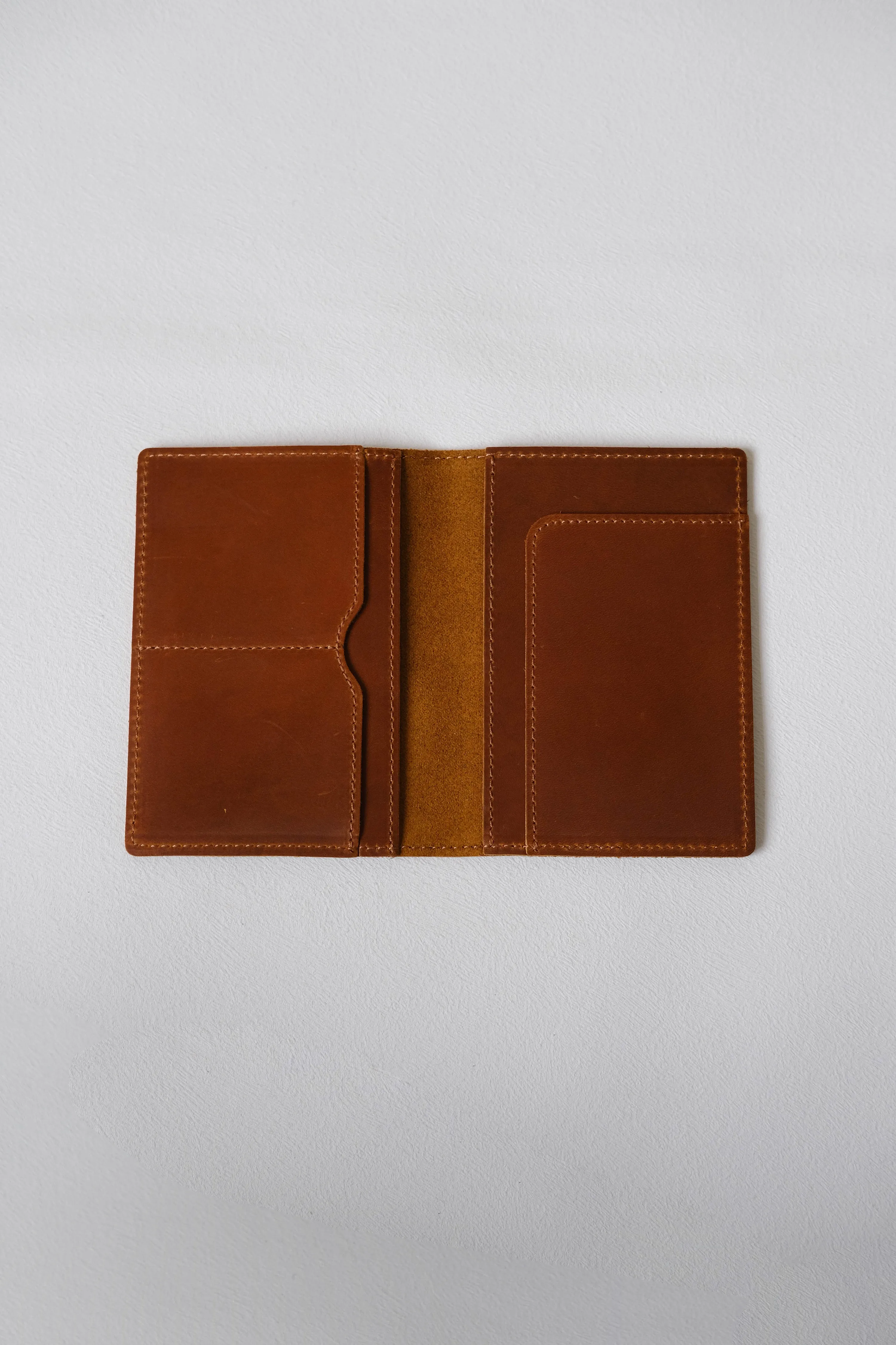 Voyage Luxe Genuine Leather Passport Sleeve In Brown