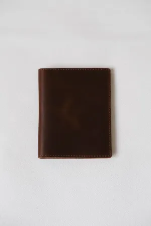 Voyage Luxe Genuine Leather Passport Sleeve In Coffee