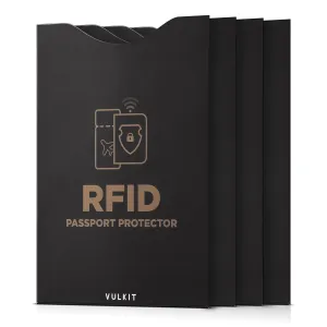 VULKIT RFID Blocking Sleeves 4 Passport Holders Anti-Theft RFID Blocker Sets Travel Essentials Fits Bags & Purses