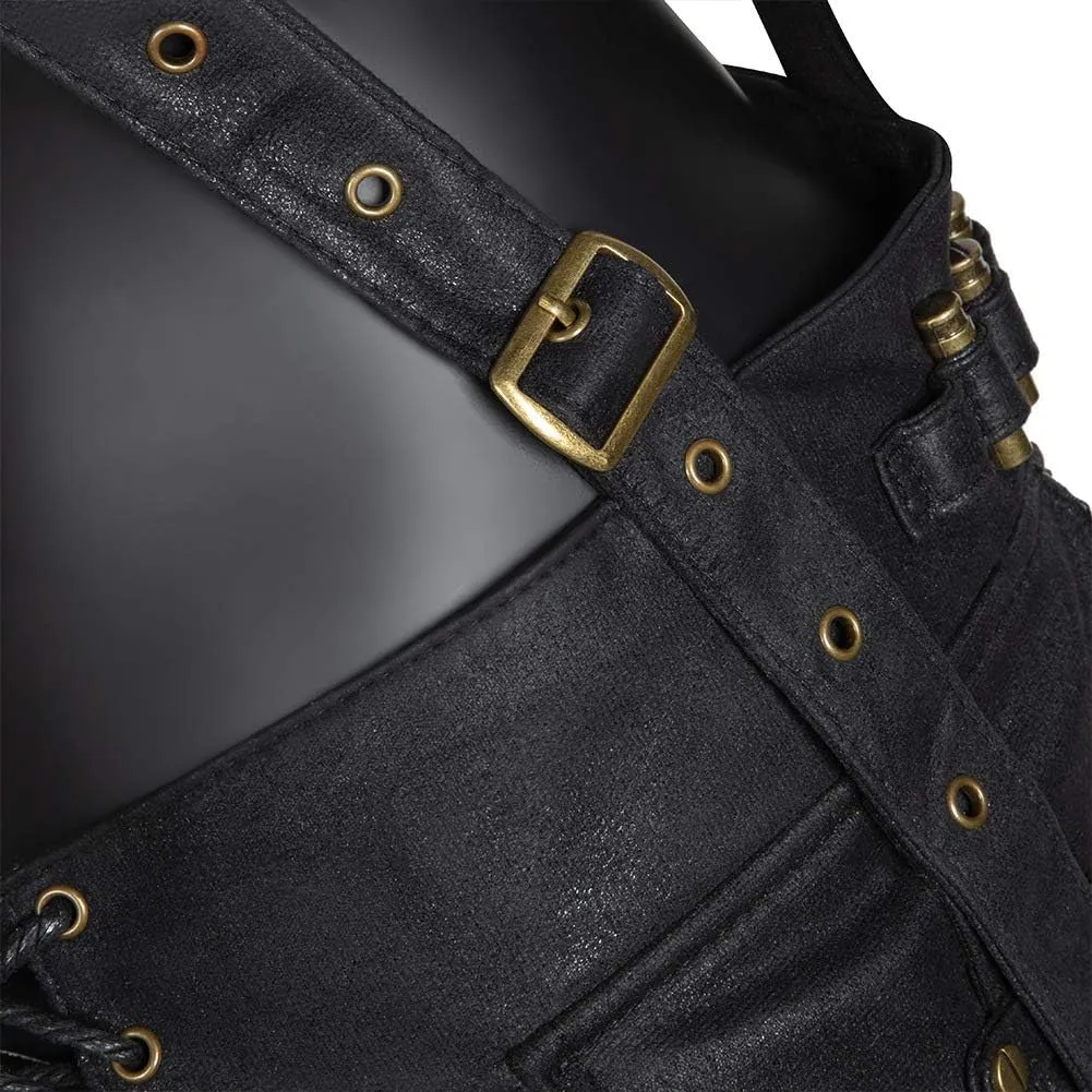 Waist Bag Belt Purse Fanny Pack Crossbody Motorcycle Hiking Phone Holder Wallet Vintage Leather Casual Fashion Daypack Gothic Festival Costume Hip Pouch for Women Men (Cos)