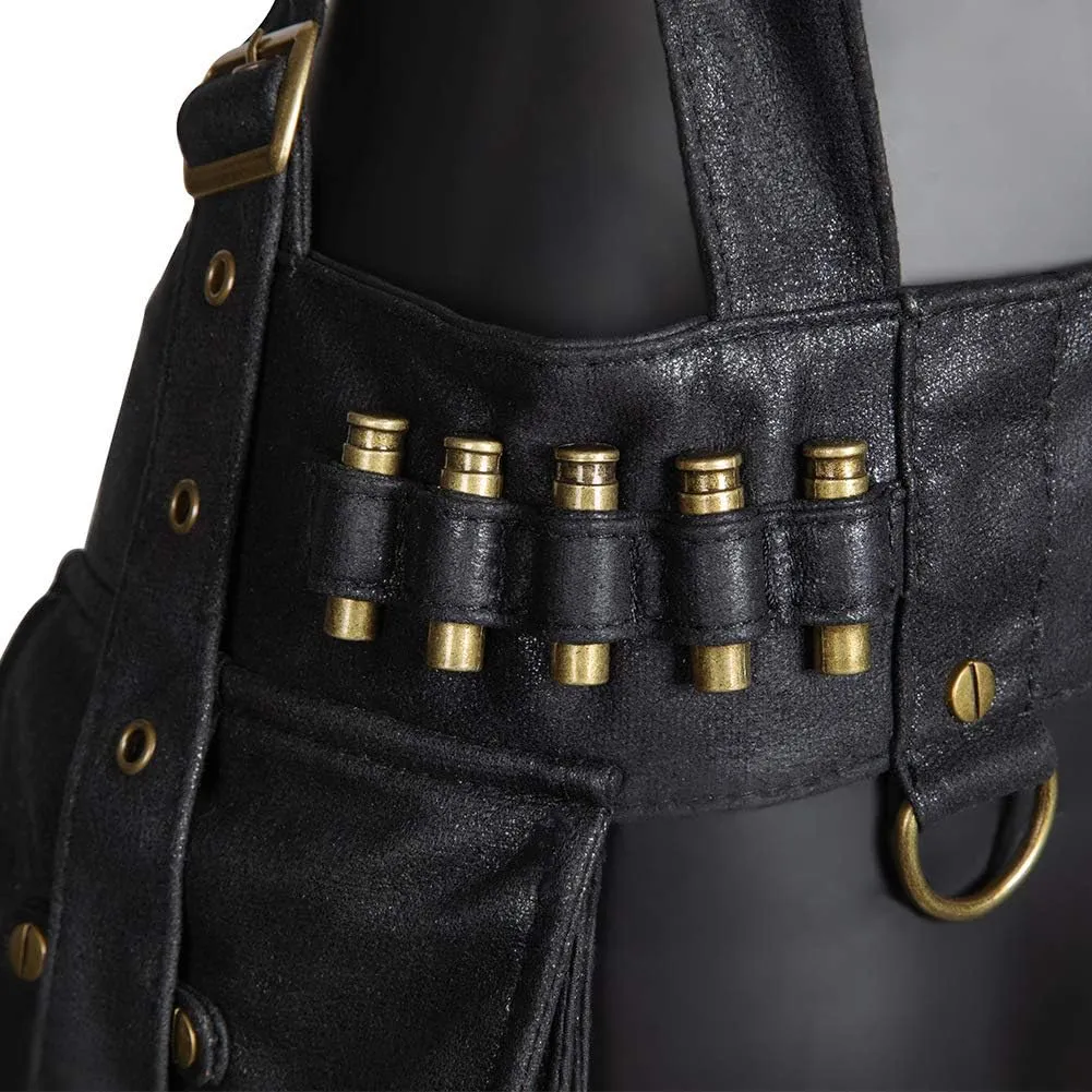 Waist Bag Belt Purse Fanny Pack Crossbody Motorcycle Hiking Phone Holder Wallet Vintage Leather Casual Fashion Daypack Gothic Festival Costume Hip Pouch for Women Men (Cos)