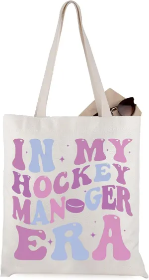WCGXKO Hockey Manager Gift In My Hockey Manager Era Tote Bag Hockey Team Manager Gift Gift Hockey Gift