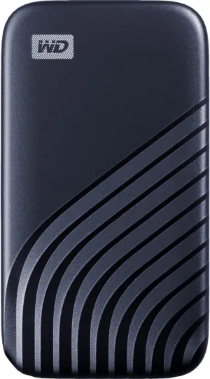 WD 2TB My Passport SSD Portable External Solid State Drive, Blue, Sturdy and Blazing Fast, Password Protection with Hardware Encryption - WDBAGF0020BBL-WESN