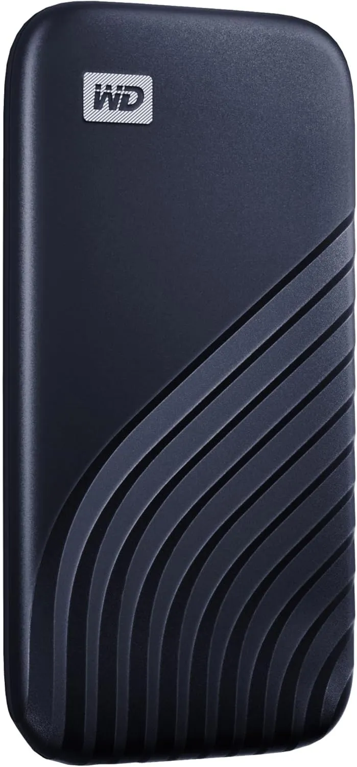WD 2TB My Passport SSD Portable External Solid State Drive, Blue, Sturdy and Blazing Fast, Password Protection with Hardware Encryption - WDBAGF0020BBL-WESN