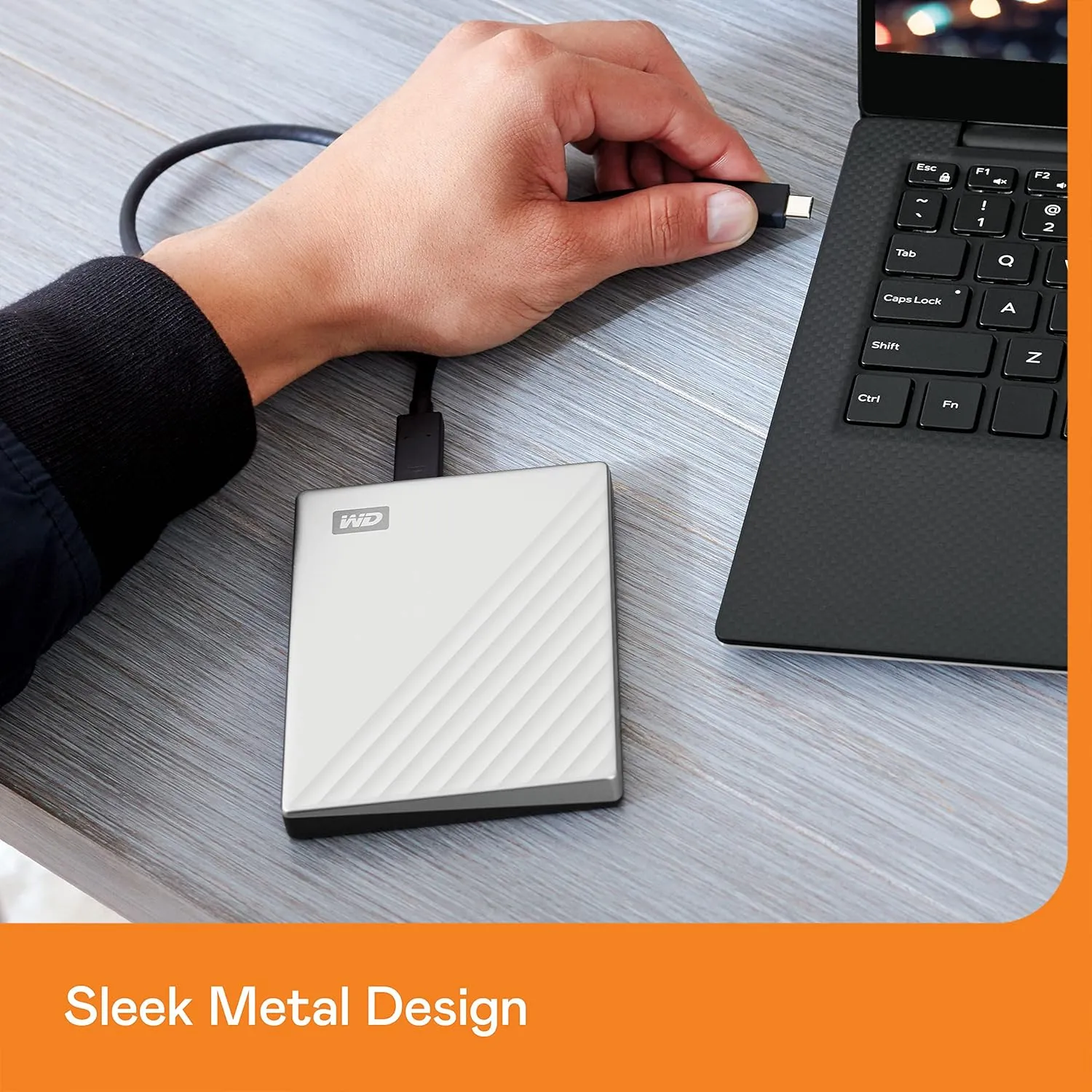 WD 5TB My Passport Ultra for Mac Silver, Portable External Hard Drive, backup software with defense against ransomware, and password protection, USB-C and USB 3.1 - WDBPMV0050BSL-WESN