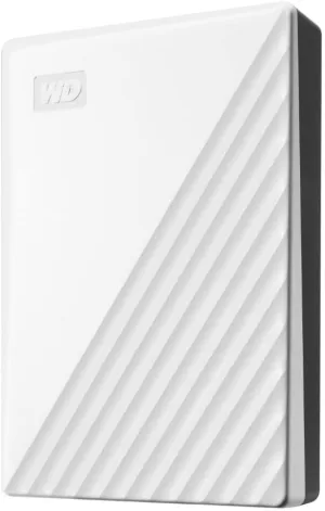 Western Digital 5TB My Passport Portable External Hard Drive with password protection and auto backup software, White - Western DigitalBPKJ0050BWT-WESN