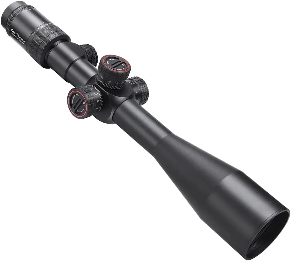 WestHunter Optics WHI Series Hunting Scope, 30 mm Tube First Focal Plane Red Green Illuminated Etched Glass Reticle Tactical 1/10 MIL Shooting Scopes