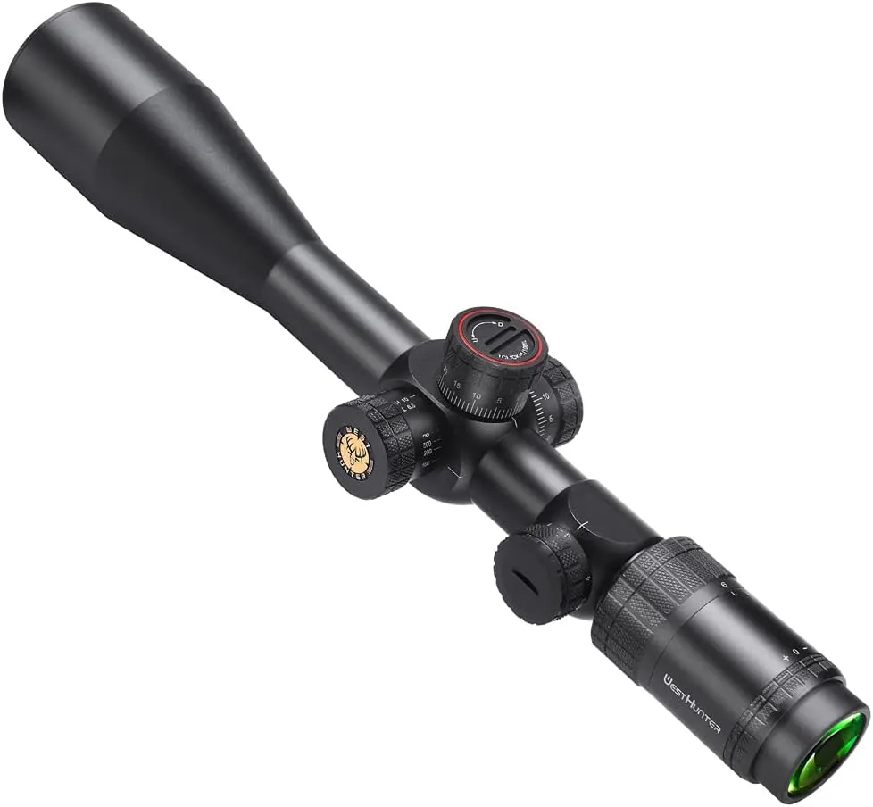 WestHunter Optics WHI Series Hunting Scope, 30 mm Tube First Focal Plane Red Green Illuminated Etched Glass Reticle Tactical 1/10 MIL Shooting Scopes