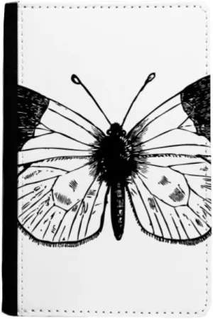 White Wings Butterfly Specimen Passport Holder Notecase Burse Wallet Cover Card Purse